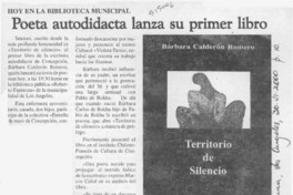 Poeta autodidacta lanza su primer libro  [artículo]