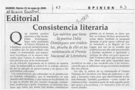 Consistencia literaria  [artículo]