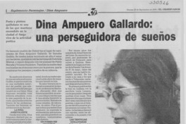 Dina Ampuero Gallardo, una perseguidora de sueños Dina Ampuero Gallardo, una perseguidora de sueños
