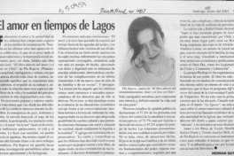El amor en tiempos de Lagos  [artículo] Hernán Soto