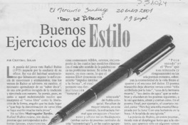 Buenos ejercicios de estilo  [artículo] Cristóbal Solari