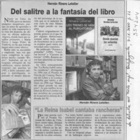 Del salitre a la fantasía del libro  [artículo]