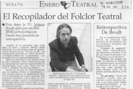 El Recopilador del Folclor teatral  [artículo]