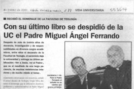 Con su último libro se despidió de la UC el Padre Miguel Ángel Ferrando  [artículo]