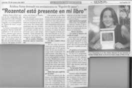 "Rozental está presente en mi libro" "Rozental está presente en mi libro"