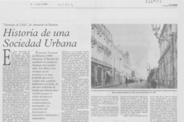 Historia de una sociedad urbana Historia de una sociedad urbana
