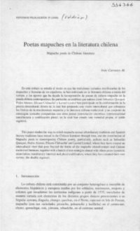 Poetas mapuches en la literatura chilena