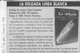 La delgada línea blanca  [artículo] Francisca Lange