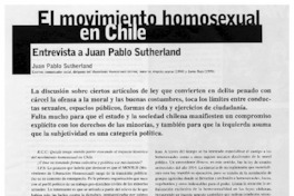 El movimiento homosexual en Chile