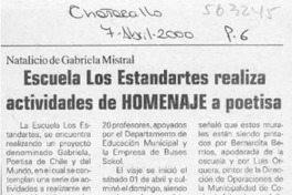 Escuela Los Estandartes realiza actividades de homenaje a poetiza  [artículo]