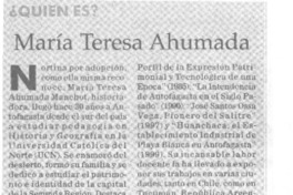 María Teresa Ahumada María Teresa Ahumada