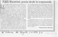 Pablo Barattini:poesía de la trapananda  [artículo] Wellington Rojas Valdebenito