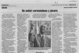 Un señor ceremonioso y pícaro Un señor ceremonioso y pícaro