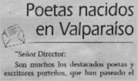 Poetas nacidos en Valparaíso