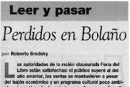Perdidos en Bolaño Perdidos en Bolaño
