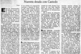 Nuestra deuda con Castedo Nuestra deuda con Castedo