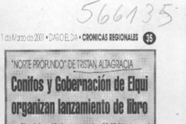 Conifos y Gobernación de Elqui organizan lanzamiento de libro  [artículo]