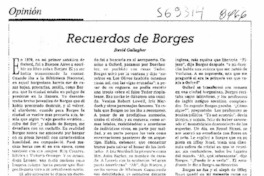 Recuerdos de Borges Recuerdos de Borges
