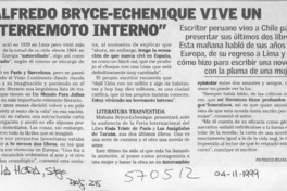 Alfredo Bryce-Echeñique vive un "terremoto interno" Alfredo Bryce-Echeñique vive un "terremoto interno"