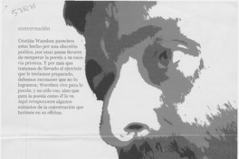 Warnken, sin palabra poética no seríamos humanos Warnken, sin palabra poética no seríamos humanos