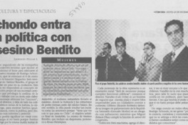 Achondo entra en política con Asesino Bendito