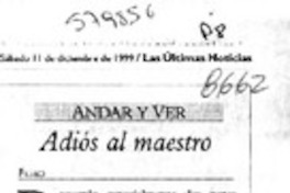 Adiós al maestro  [artículo] Filebo