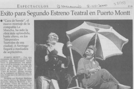 Exito para segundo estreno teatral en Puerto Montt Exito para segundo estreno teatral en Puerto Montt
