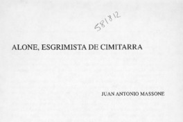 Alone, esgrimista de cimitarra Alone, esgrimista de cimitarra