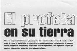 El profeta en su tierra  [artículo] Cheri Zalaquett Aquea