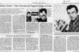 "Mala onda", otra novela de Fuguet llega al cine  [artículo] Juan Andrés Salfate