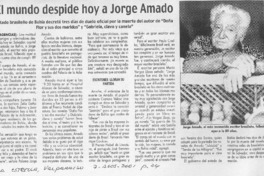 El Mundo despide hoy a Jorge Amado