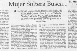Mujer soltera busca -- Mujer soltera busca --