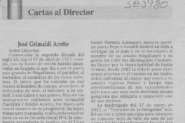 José Grimaldi Acotto  [artículo] José Rosales Galindo