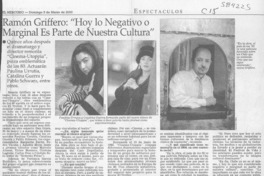 Ramón Griffero, "hoy lo negativo o marginal es parte de nuestra cultura" Ramón Griffero, "hoy lo negativo o marginal es parte de nuestra cultura"