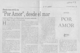 "Por amor", desde el mar "Por amor", desde el mar