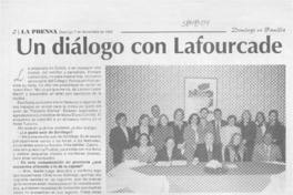 Un diálogo con Lafourcade  [artículo] Homero Sepúlveda Pérez