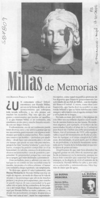 Millas de memorias  [artículo] Hernán Poblete Varas