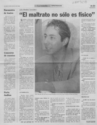 "El maltrato no sólo es físico"  [artículo] Pamela Izquierdo