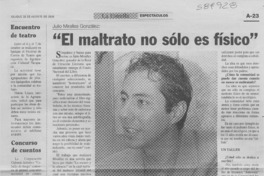 "El maltrato no sólo es físico"  [artículo] Pamela Izquierdo