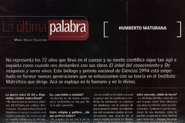 La última palabra  [artículo] María Teresa Villafrade
