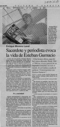 Sacerdote y periodista evoca la vida de Esteban Gumucio  [artículo]