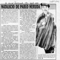 Natalicio de Pablo Neruda
