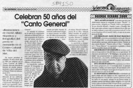 Celebran 50 años del "Canto General"