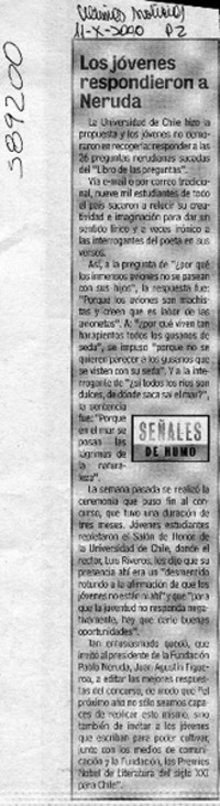 Los jóvenes respondieron a Neruda
