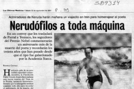 Nerudófilos a toda máquina Nerudófilos a toda máquina