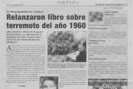 Relanzaron libro sobre terremoto del año 1960  [artículo]