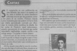 Epistolario familiar  [artículo] L. V. S.