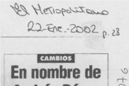 En nombre de Andrés Pérez En nombre de Andrés Pérez