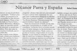 Nicanor Parra y España  [artículo] Rafael Gumucio