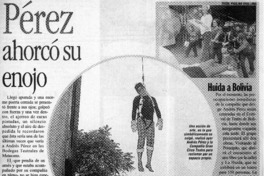 Pérez ahorcó su enojo  [artículo] Paulina García Valderrama